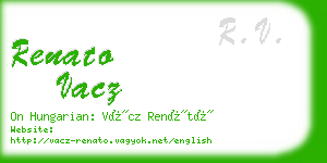 renato vacz business card